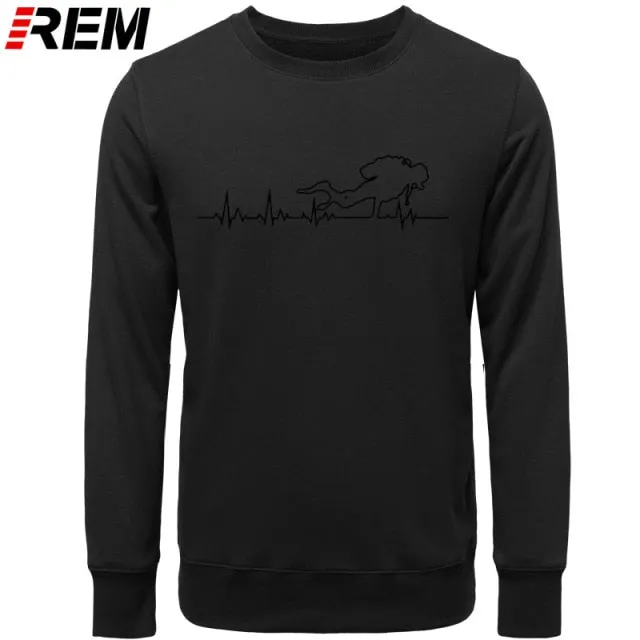 Scuba diving Sweatshirt for Men | Scuba Diver   Heart Beat