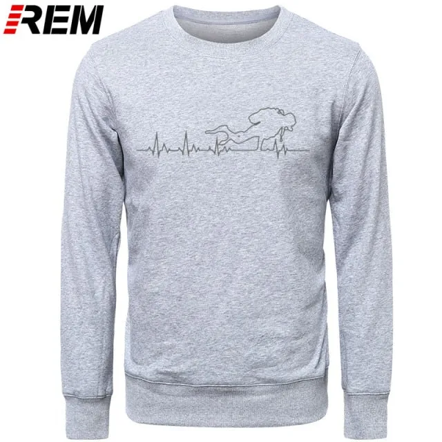 Scuba diving Sweatshirt for Men | Scuba Diver   Heart Beat