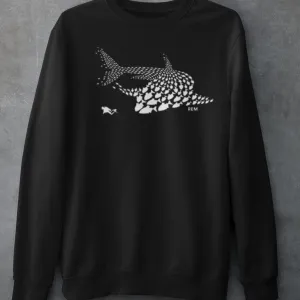 Scuba diving Sweatshirt Pullover for Men | Shark & Diver Collage