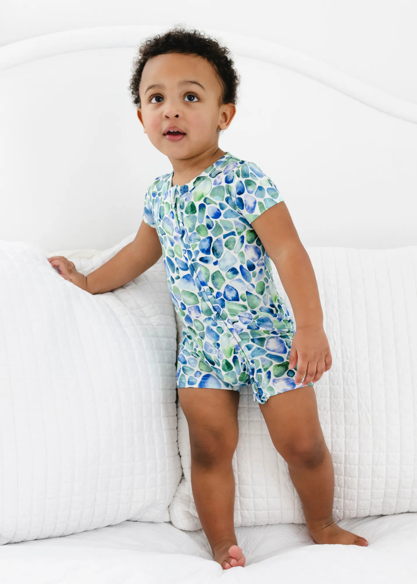 Sea Glass Bamboo Shortie Romper