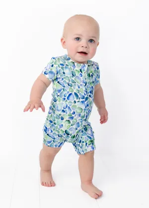 Sea Glass Bamboo Shortie Romper