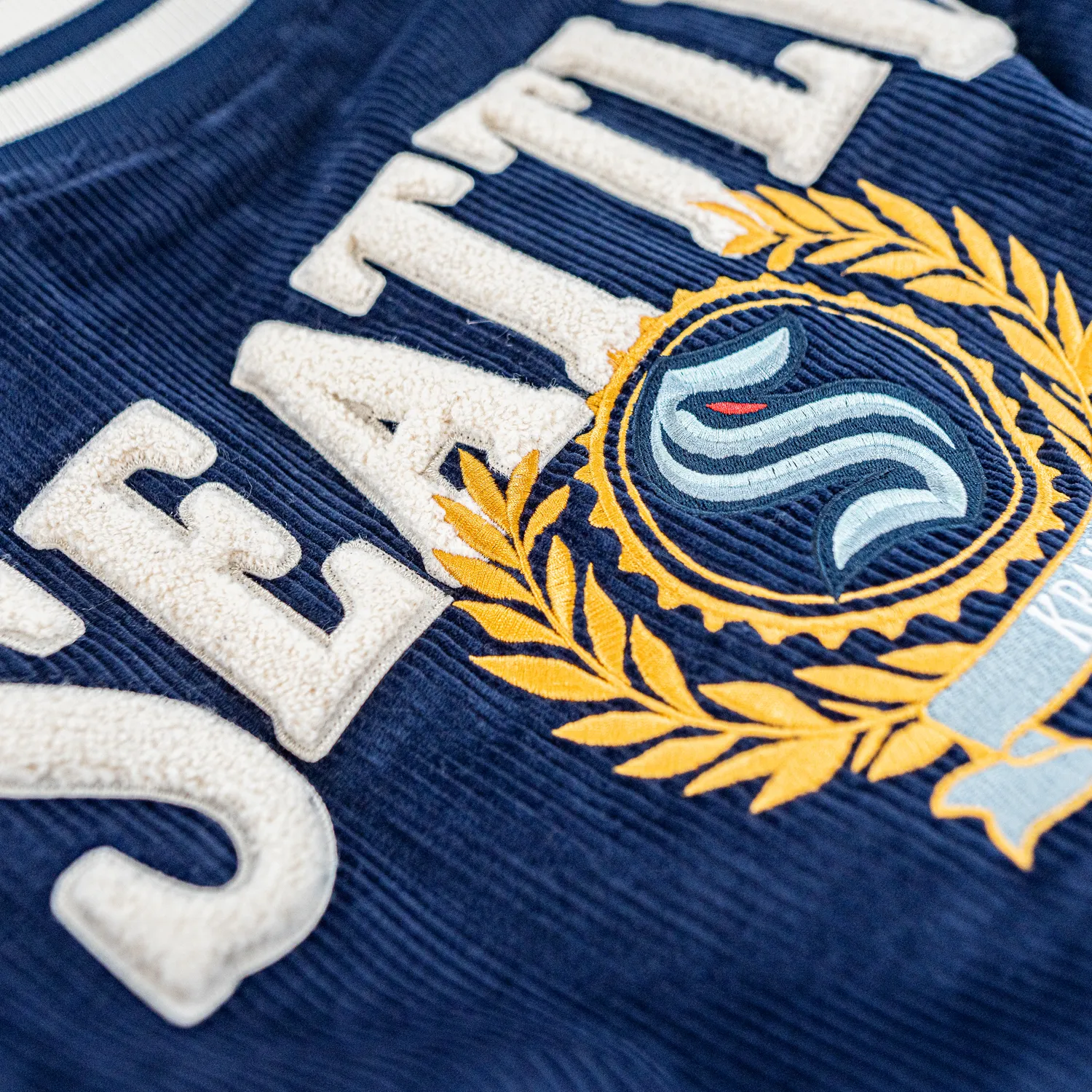 Seattle Kraken Collegiate Corduroy Varsity Jacket