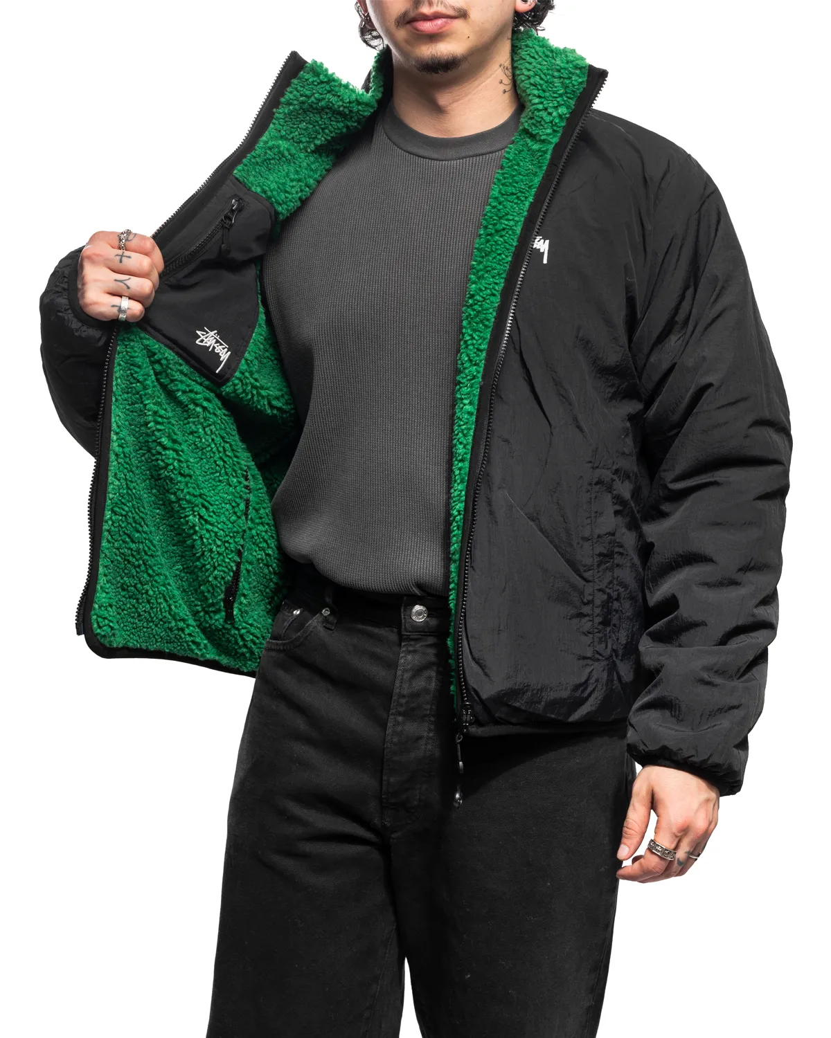 Sherpa Reversible Jacket Green