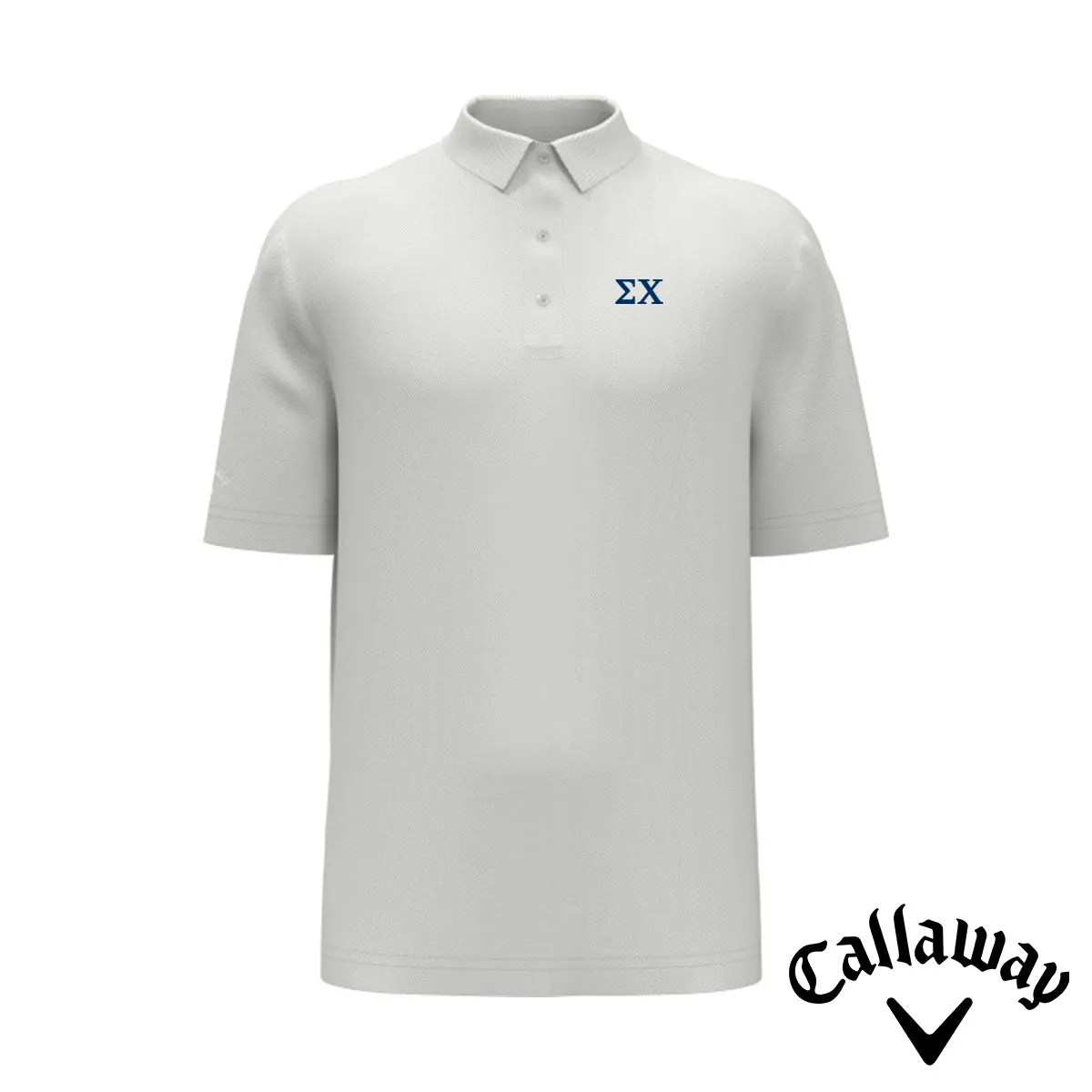 Sigma Chi White Callaway Greek Letter Golf Polo