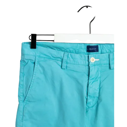 Slim Fit Sunfaded Chino - Aqua | Mineral Red