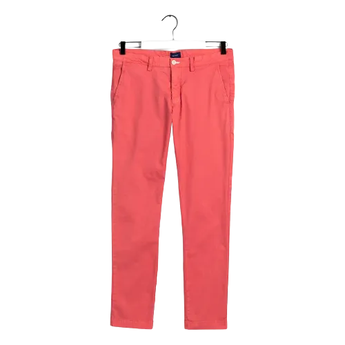 Slim Fit Sunfaded Chino - Aqua | Mineral Red