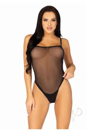 Snap Crotch Cami Bodysuit Thong Xl Blk