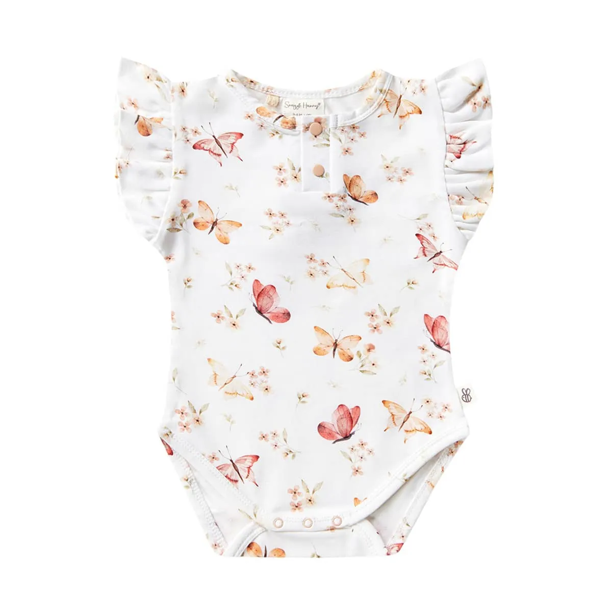 Snuggle Hunny Short Sleeve Bodysuit - Butterfly Organic