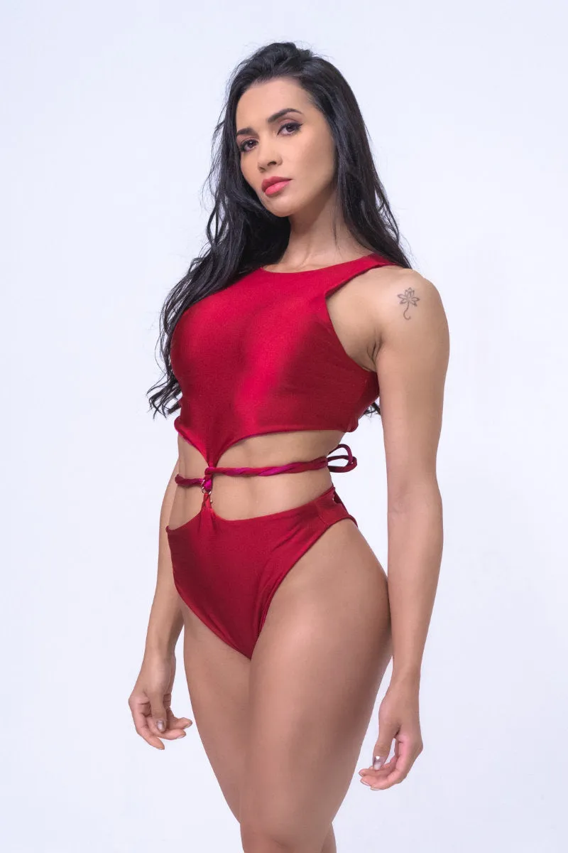 Sorte Infinity Bodysuit - Reversible Poppy Red/Raspberry