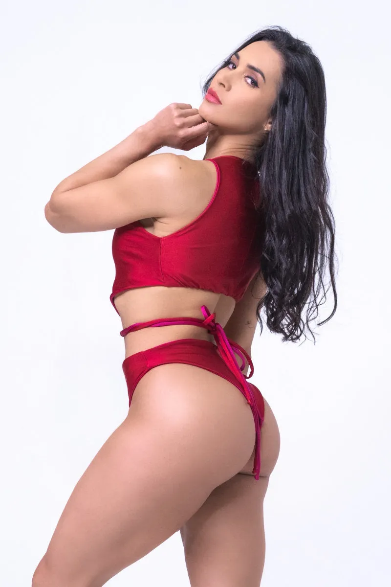 Sorte Infinity Bodysuit - Reversible Poppy Red/Raspberry