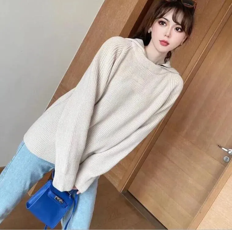 ss Autumn/Winter high quality women's sweaters Designer Hoodie knitted CC letter embroidery temperament high-end fashions fashion soft 3 color mix