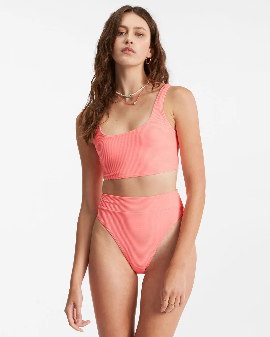 Tanlines Longer Tank Bikini Top - Sorbet