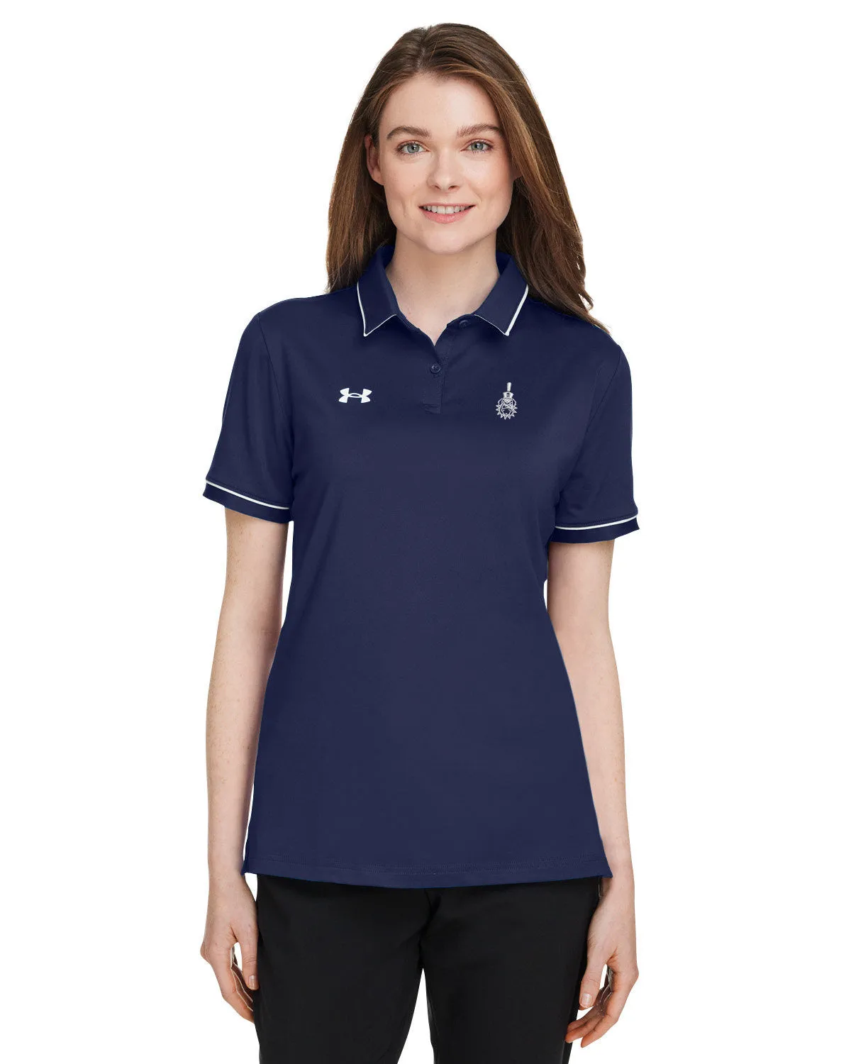 The Citadel, Spike logo, Under Armour Ladies' Tipped Teams Performance Polo