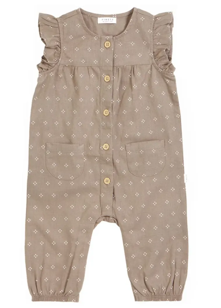 The Dots Linen Playsuit - BABY