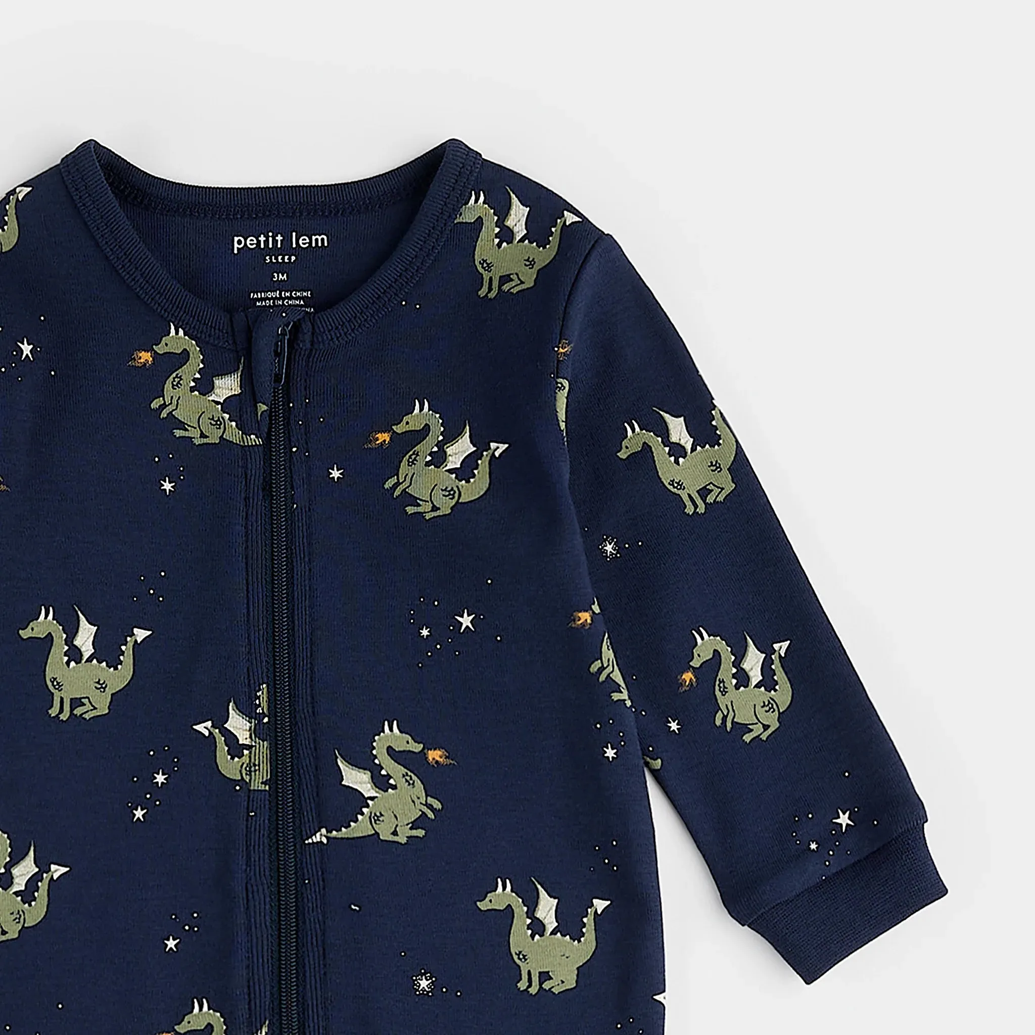 The Fire Breathing Dragon Sleeper - Navy - BABY