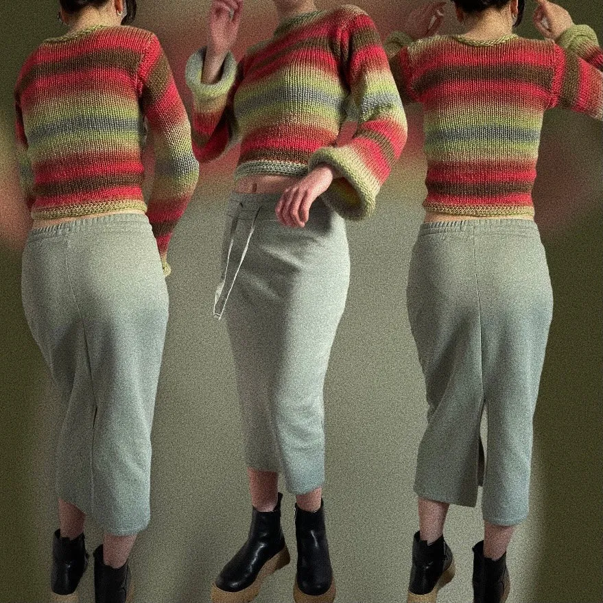 The Fireburst Sweater - handmade knitted flared sleeve jumper