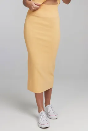 The Midi Tube Skirt - Apricot