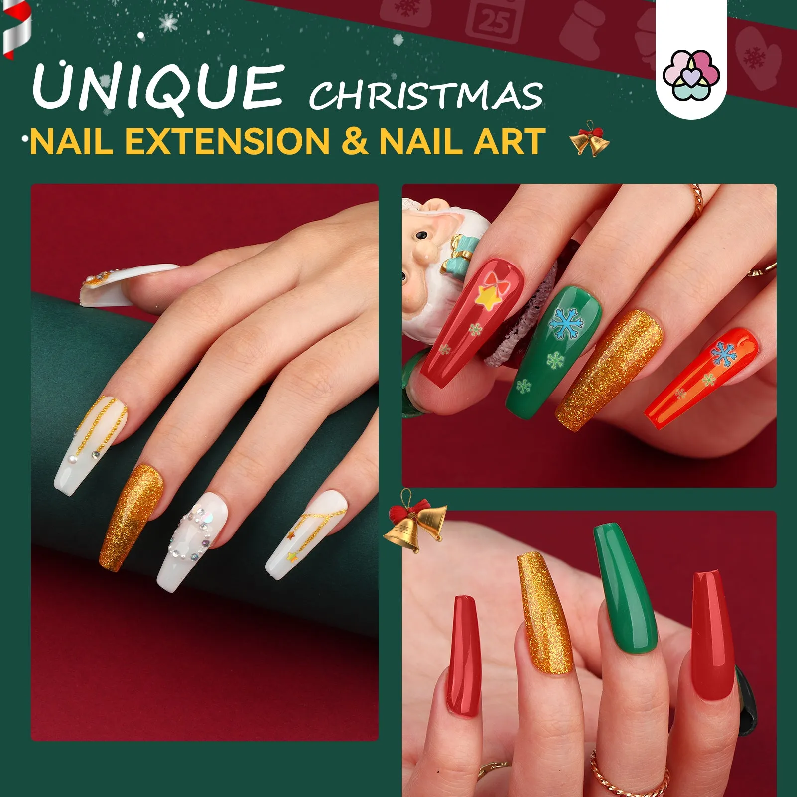 [US ONLY] Christmas Poly Gel Kit - 7 PCS All-In-One Set