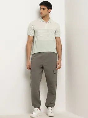 WES Casuals Sage Relaxed-Fit Mid-Rise Cotton Blend Chinos