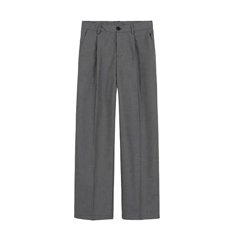 Wiaofellas  -  Clothing Men's Korean Suit Pants Loose Stright Trousers For Male Loose Autumn Wide Leg Casual Bottoms All-match Trend Y4224