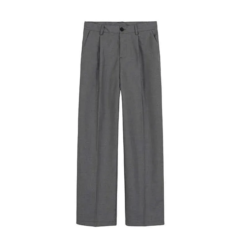 Wiaofellas  -  Clothing Men's Korean Suit Pants Loose Stright Trousers For Male Loose Autumn Wide Leg Casual Bottoms All-match Trend Y4224