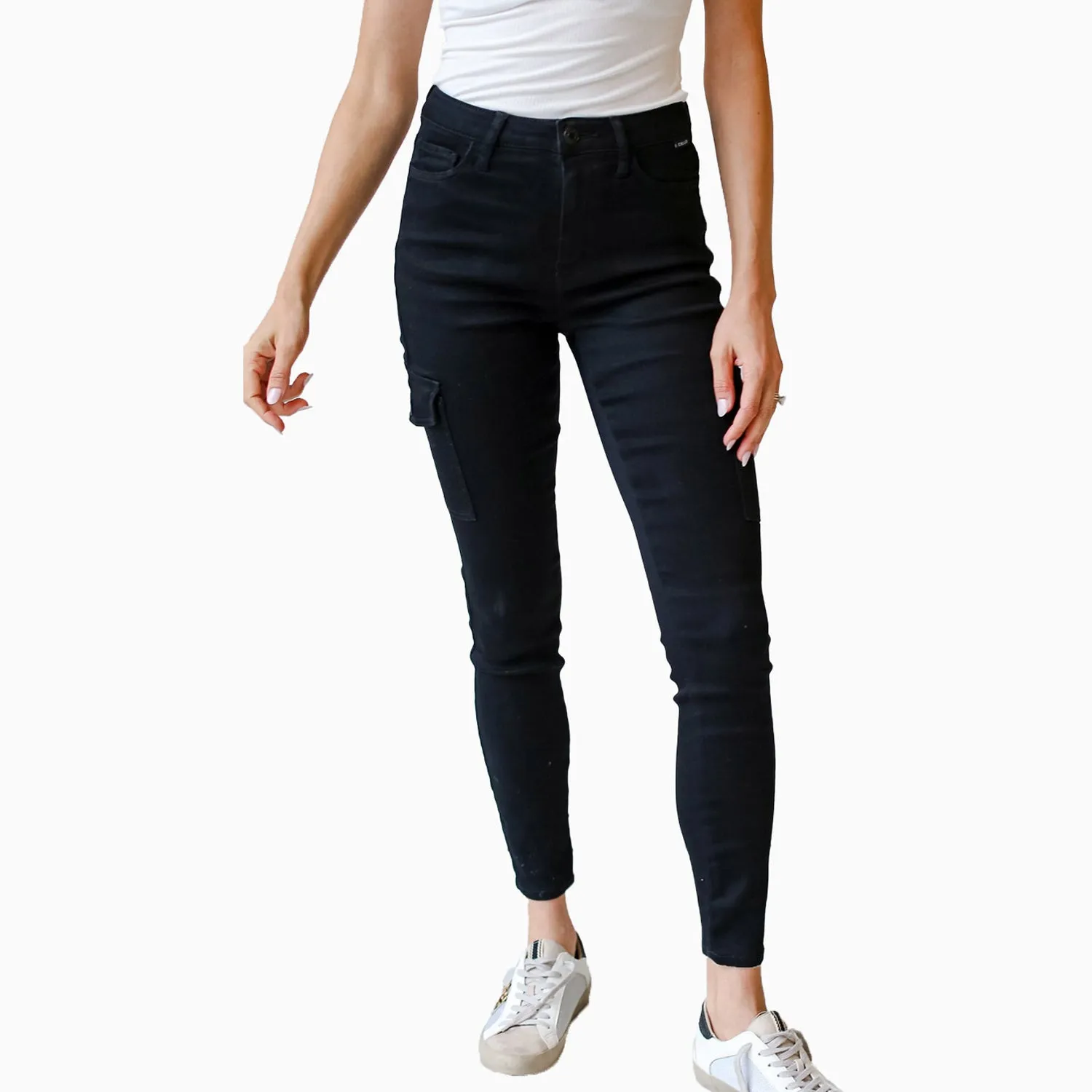 Women's High Rise Cargo Jeggings Denim Pant