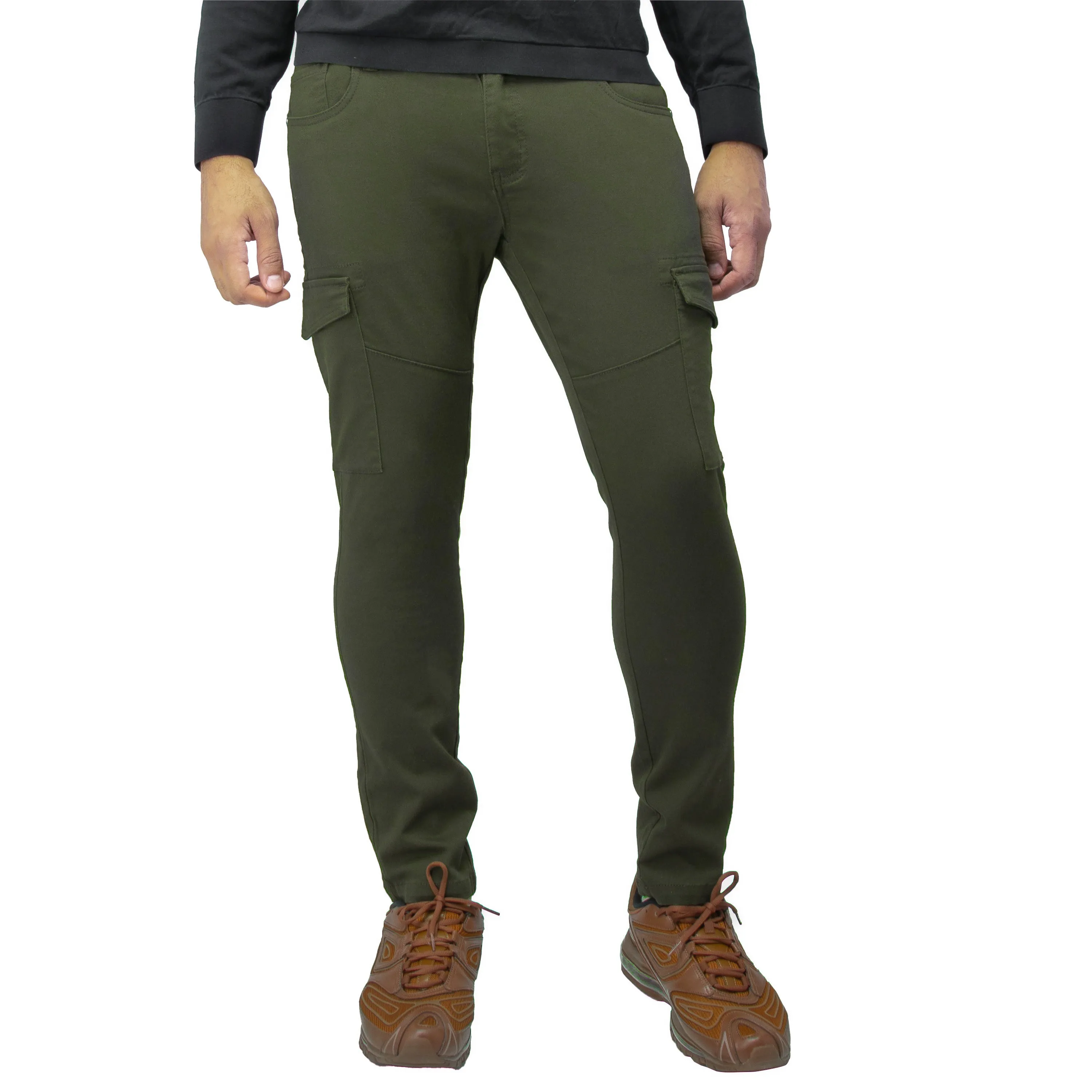 X RAY Men's Slim Fit Stretch Colored Denim Commuter Pants With Cargo Pockets Big & Tall Available