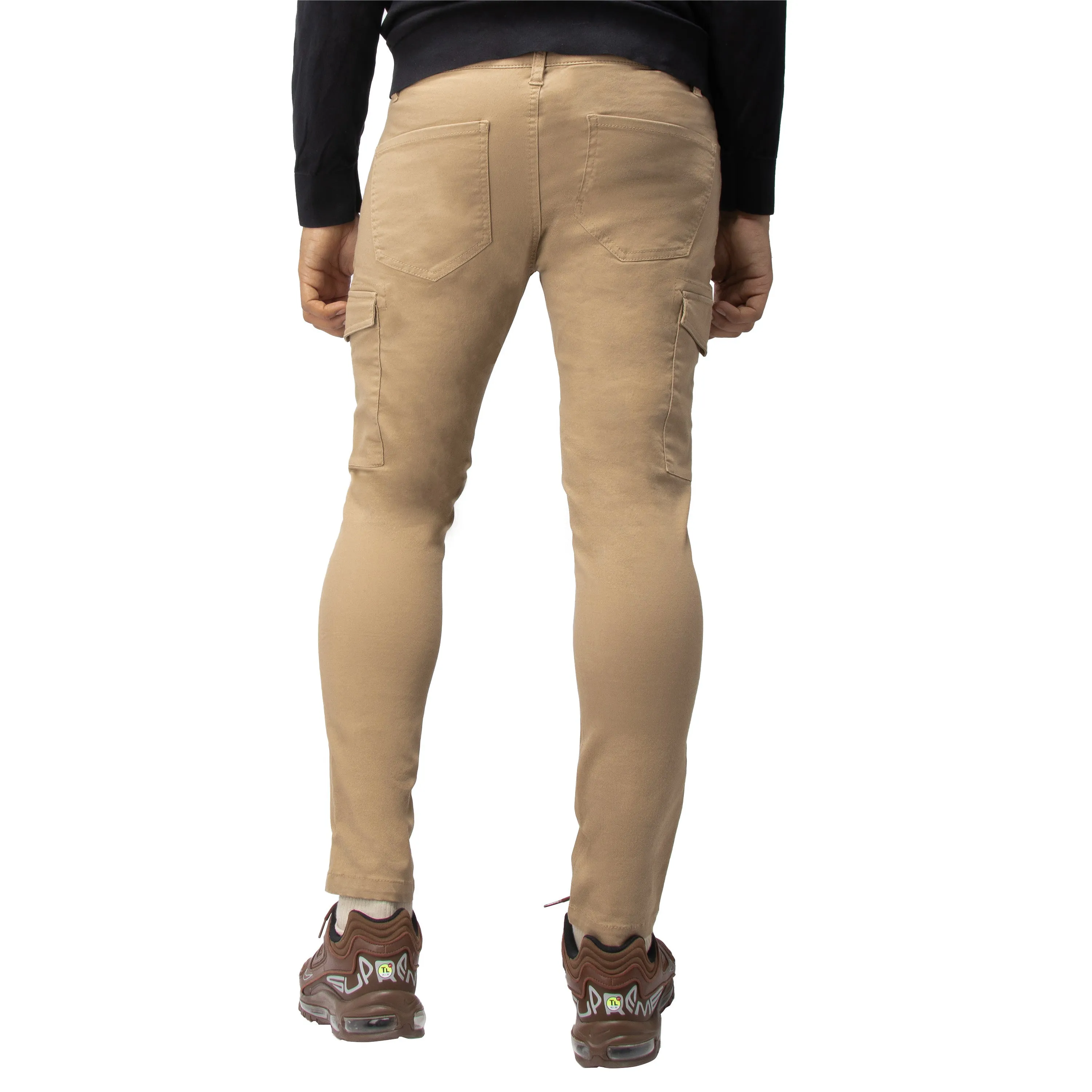 X RAY Men's Slim Fit Stretch Colored Denim Commuter Pants With Cargo Pockets Big & Tall Available