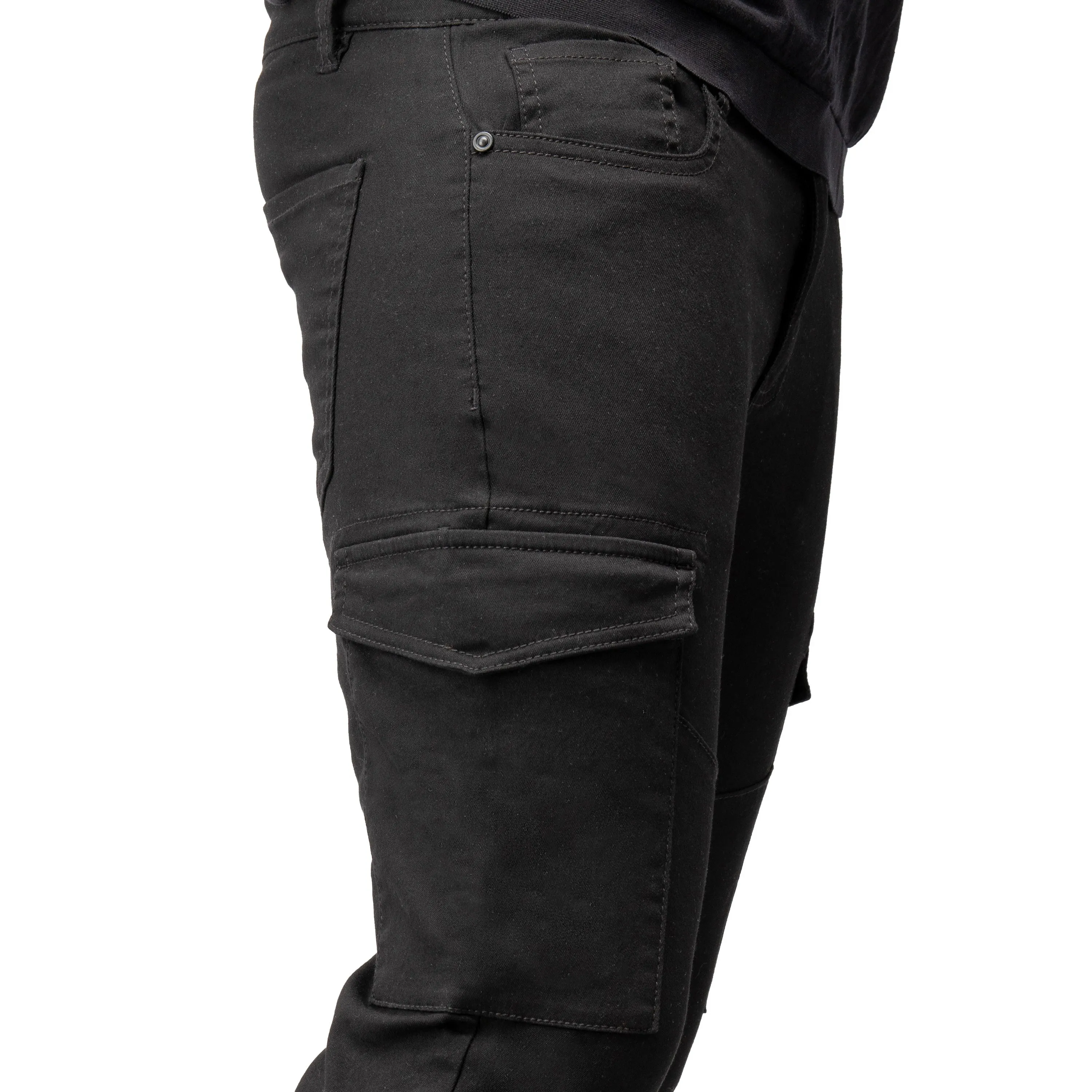 X RAY Men's Slim Fit Stretch Colored Denim Commuter Pants With Cargo Pockets Big & Tall Available