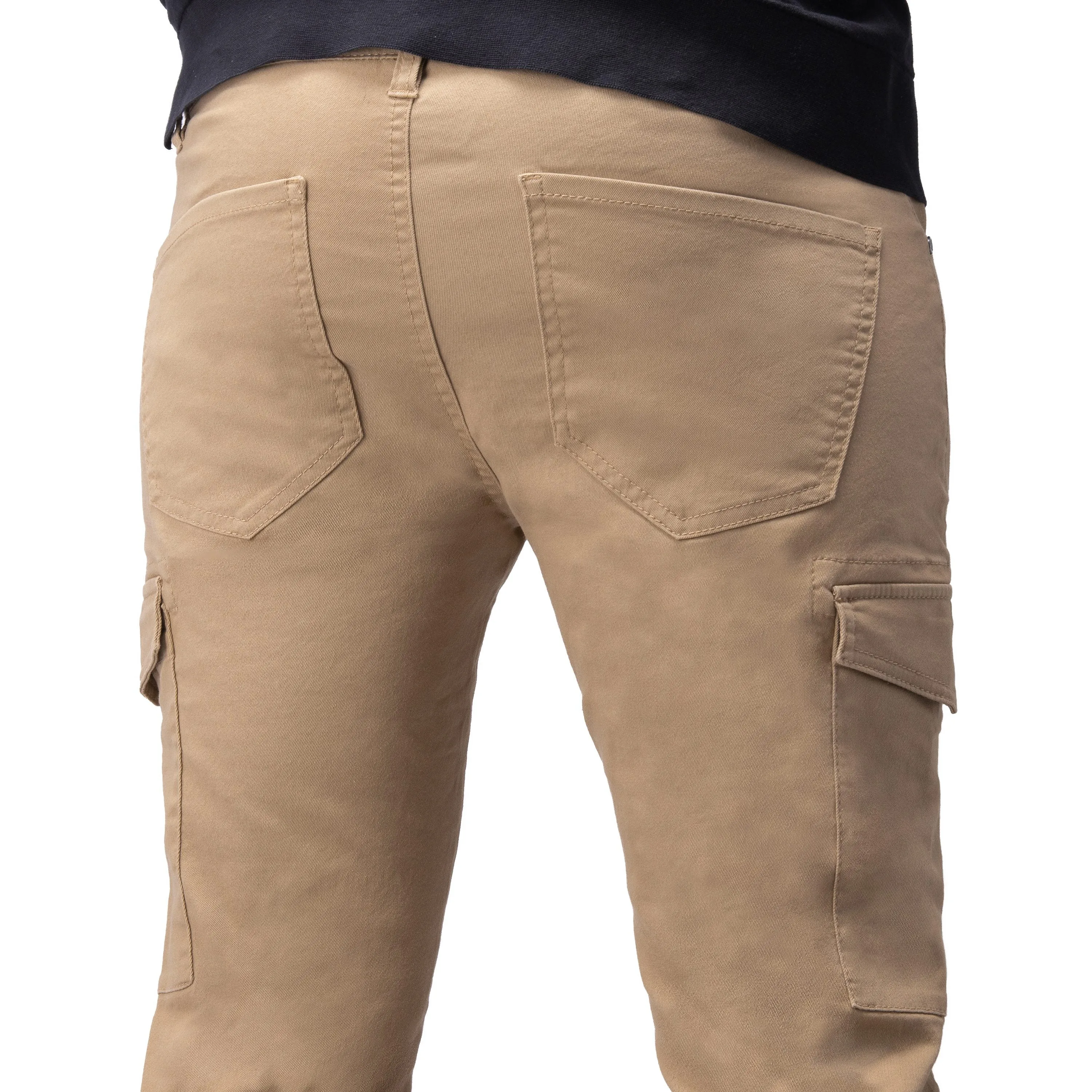 X RAY Men's Slim Fit Stretch Colored Denim Commuter Pants With Cargo Pockets Big & Tall Available