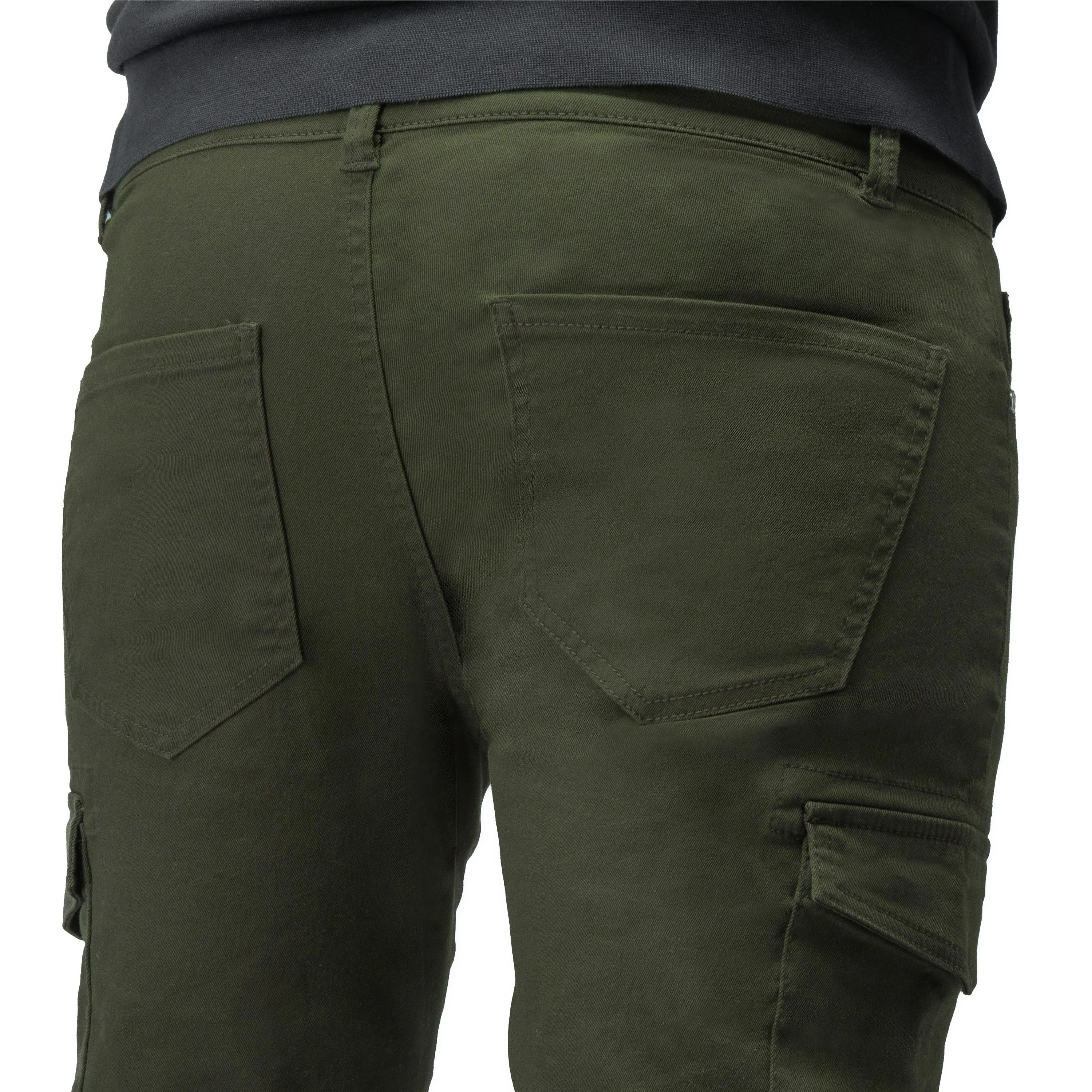 X RAY Men's Slim Fit Stretch Colored Denim Commuter Pants With Cargo Pockets Big & Tall Available