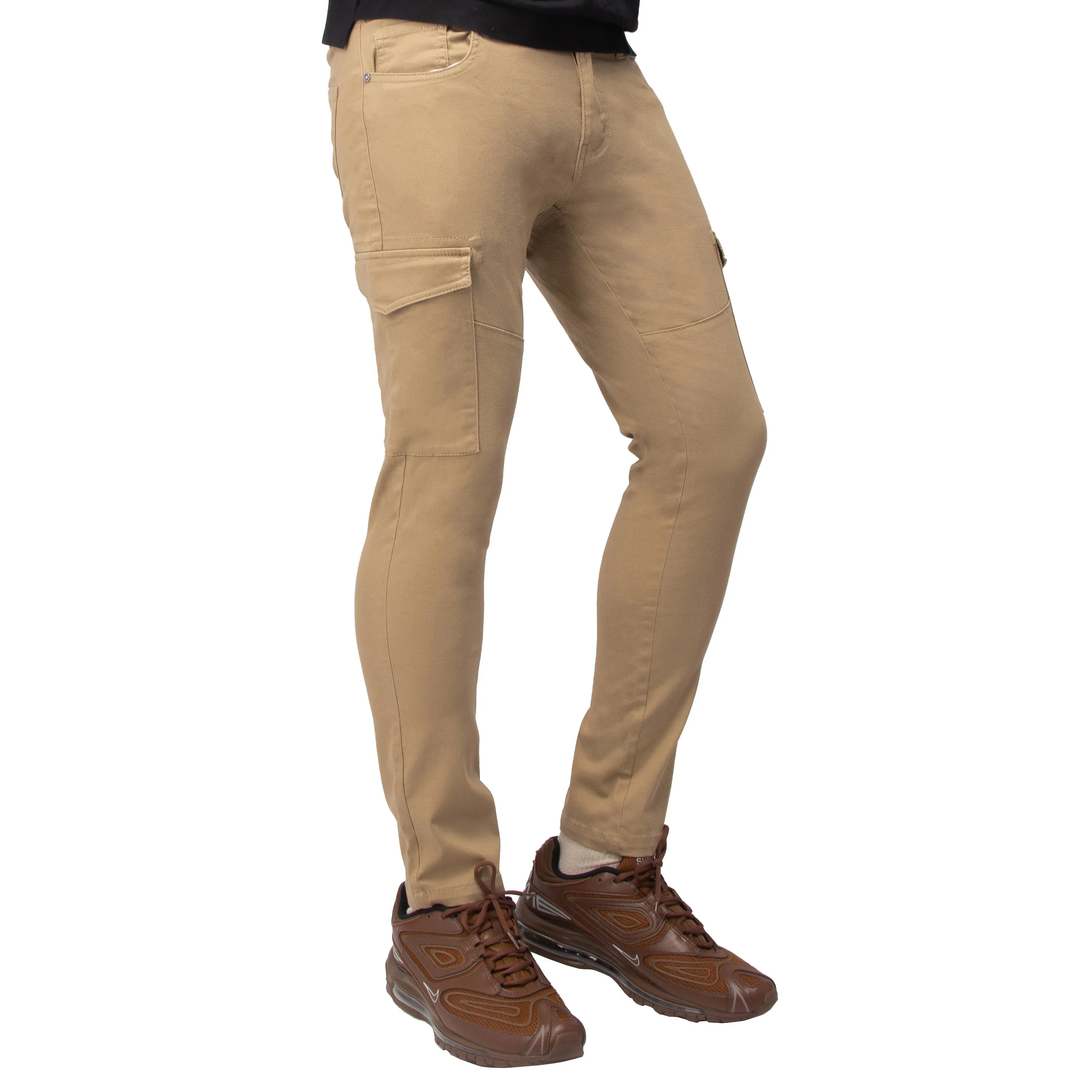 X RAY Men's Slim Fit Stretch Colored Denim Commuter Pants With Cargo Pockets Big & Tall Available