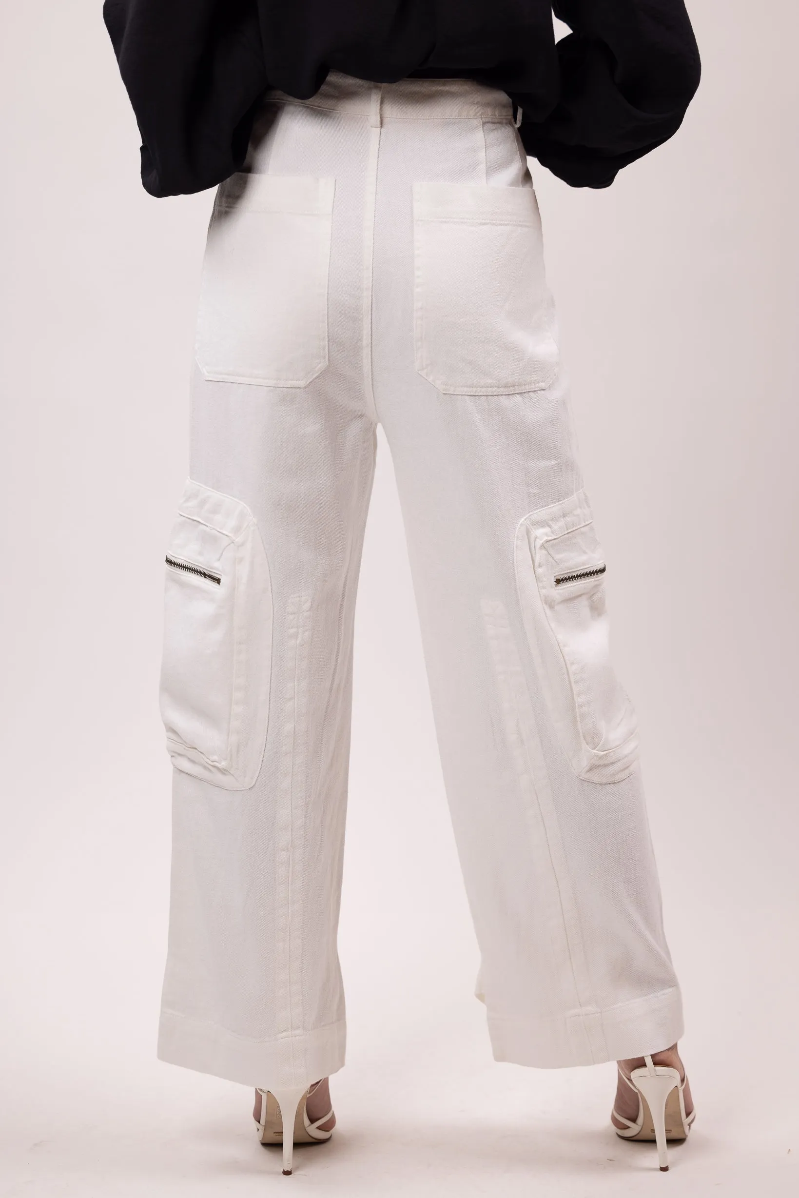 Zip Pocket Denim Pants